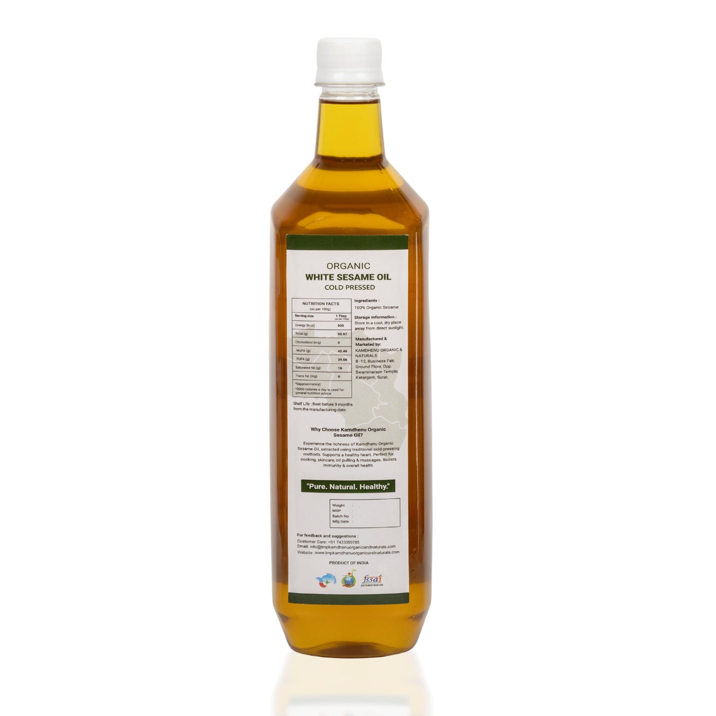 Organic White sesame oil