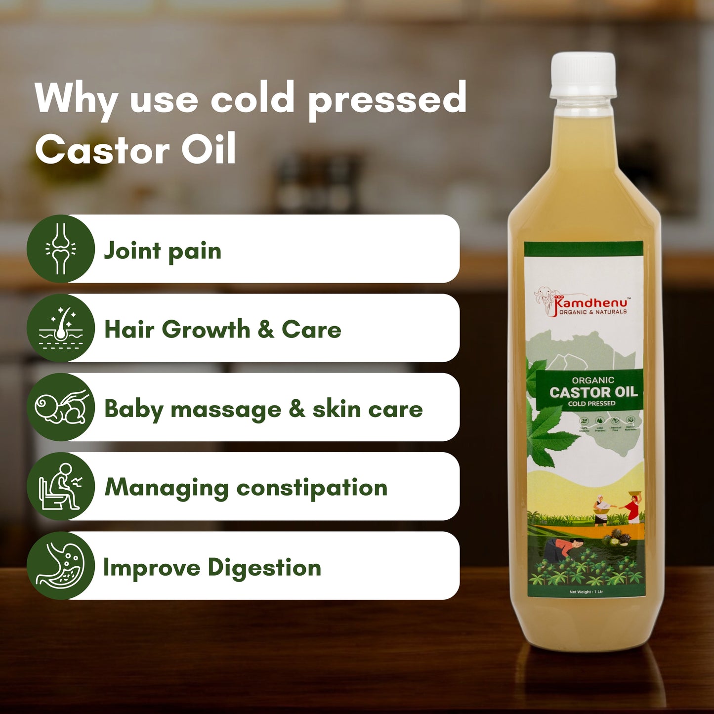 Organic castor oil